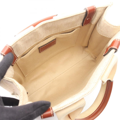 Woody Tote Canvas with Leather Small