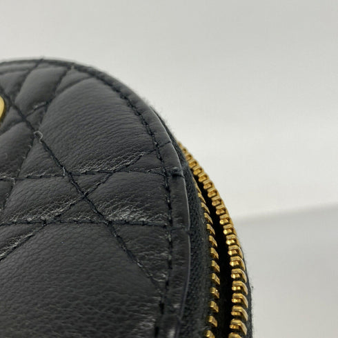 DiorAmour Caro Heart Pouch with Chain Cannage Quilt Calfskin
