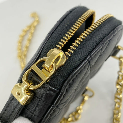 DiorAmour Caro Heart Pouch with Chain Cannage Quilt Calfskin