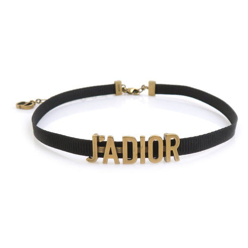 Choker Necklace Metal Black and Gold