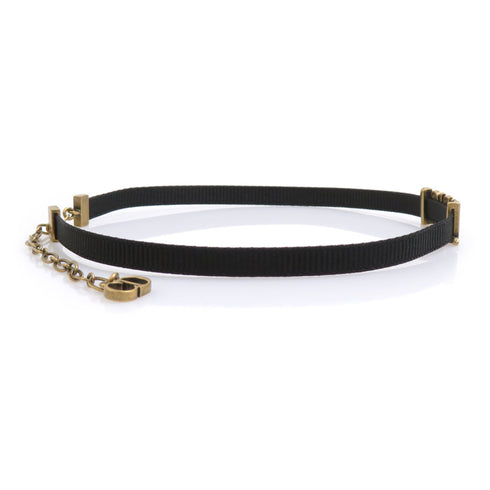 Choker Necklace Metal Black and Gold