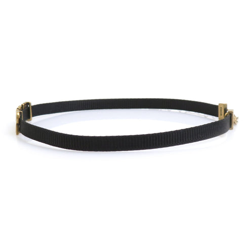 Choker Necklace Metal Black and Gold