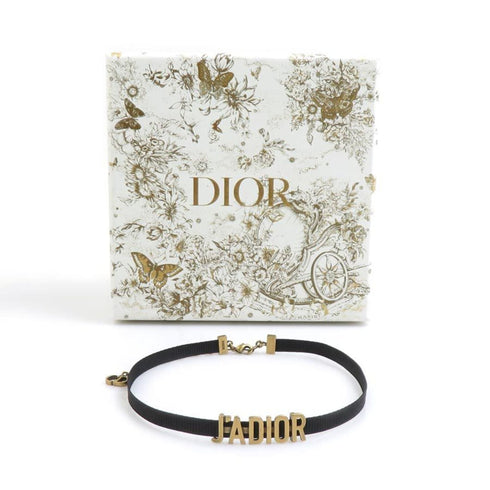 Choker Necklace Metal Black and Gold