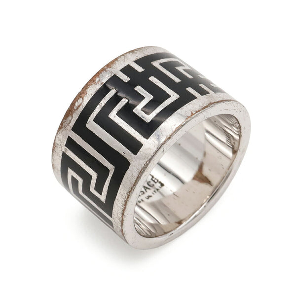 Ring Metal Black and Silver