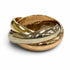 Vendome Louis Cartier Band Ring 18K Tricolor Gold