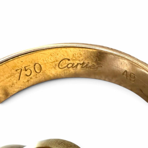 Vendome Louis Cartier Band Ring 18K Tricolor Gold