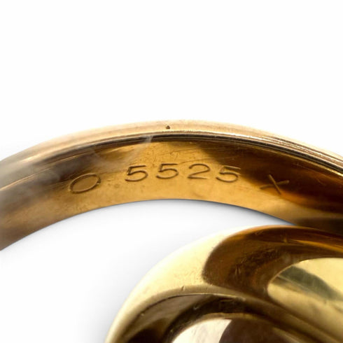 Vendome Louis Cartier Band Ring 18K Tricolor Gold