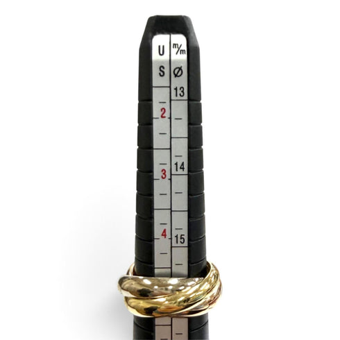 Vendome Louis Cartier Band Ring 18K Tricolor Gold