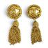 CC Logo Clip-On Earrings Metal Gold-Tone Metal