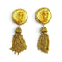 CC Logo Clip-On Earrings Metal Gold-Tone Metal