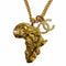 CC Logo Pendant Necklace Gold-Tone Metal