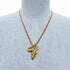 CC Logo Pendant Necklace Gold-Tone Metal