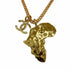 CC Logo Pendant Necklace Gold-Tone Metal