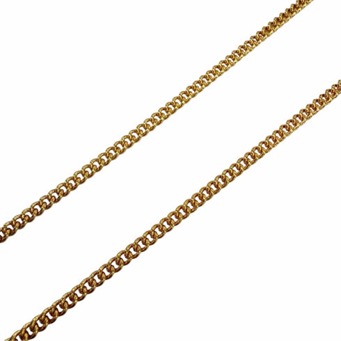 CC Logo Pendant Necklace Gold-Tone Metal