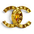 CC Logo Clip-On Earrings Metal Gold-Tone Metal