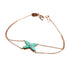 Bracelet 18K Rose Gold with Diamond and Turquoise