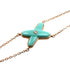 Bracelet 18K Rose Gold with Diamond and Turquoise