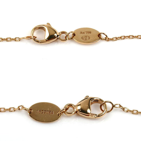 Pendant Necklace 18K Rose Gold with Diamond and Turquoise
