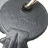 Key and Heart Charm Leather and Metal Black Handbag Charm