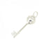 Heart Key Pendant Necklace Sterling Silver Mini