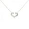 C Heart Pendant Necklace 18K White Gold