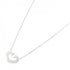 C Heart Pendant Necklace 18K White Gold