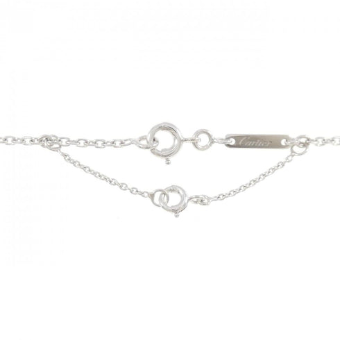 C Heart Pendant Necklace 18K White Gold
