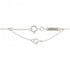 C Heart Pendant Necklace 18K White Gold
