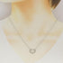 C Heart Pendant Necklace 18K White Gold