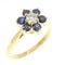 Band Ring 18K Yellow Gold with Diamond and Sapphire