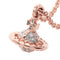Kika Orb Pendant Necklace Gold and Rhinestone