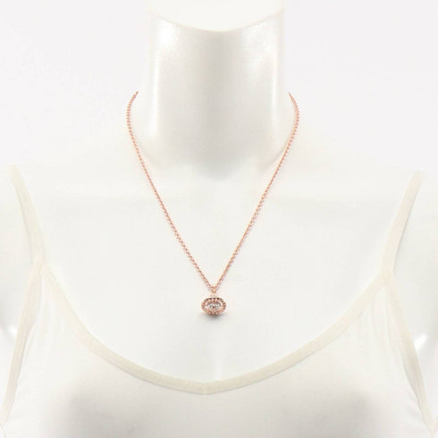 Kika Orb Pendant Necklace Gold and Rhinestone