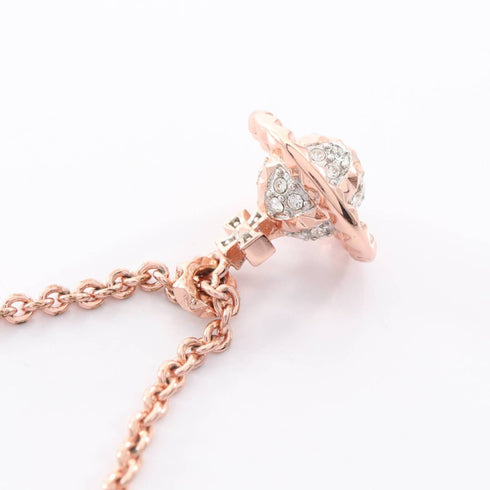 Kika Orb Pendant Necklace Gold and Rhinestone