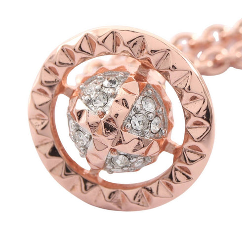 Kika Orb Pendant Necklace Gold and Rhinestone