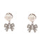 Pearl Earrings Metal and Rhinestone