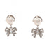 Pearl Earrings Metal and Rhinestone