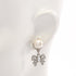 Pearl Earrings Metal and Rhinestone