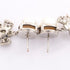 Pearl Earrings Metal and Rhinestone