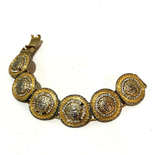 Medusa Bracelet Gold with Rhinestone
