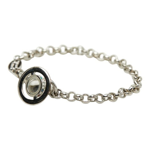 Orb Bracelet Metal With Rhinestone
