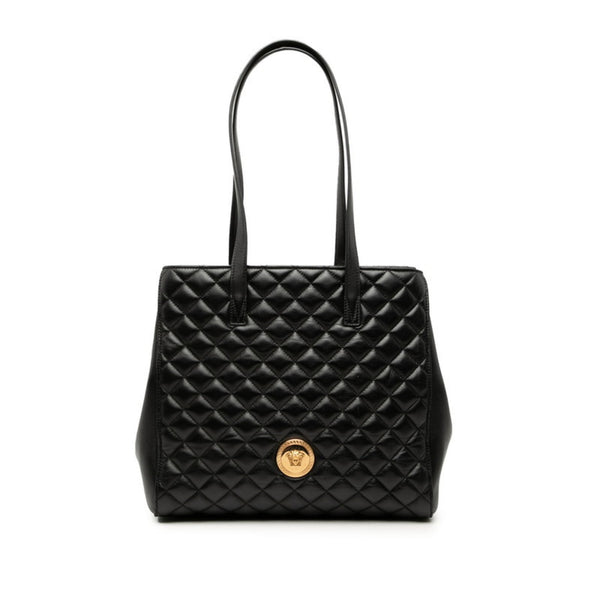 Medusa Padlock Icon Top Handle Bag Quilted Leather Medium