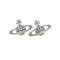 Rhinestone Earrings Brass and Rhinestone