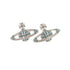 Rhinestone Earrings Brass and Rhinestone