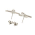 Rhinestone Earrings Brass and Rhinestone