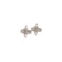 Rhinestone Earrings Brass and Rhinestone
