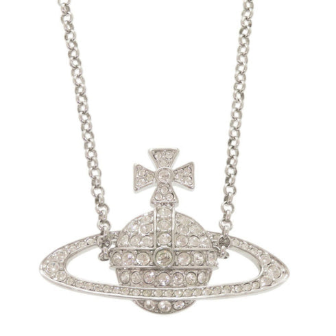 Pendant Necklace Rhinestone Silver