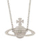 Pendant Necklace Rhinestone Silver