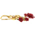 Rose Flower Brooch Metal Green and Red