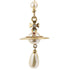 Orb Broken Pearl Pendant Necklace Gold