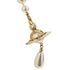Orb Broken Pearl Pendant Necklace Gold